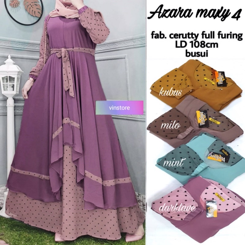 Gamis Bahan Cerutty • AZARA MAXY BY VINSTORE