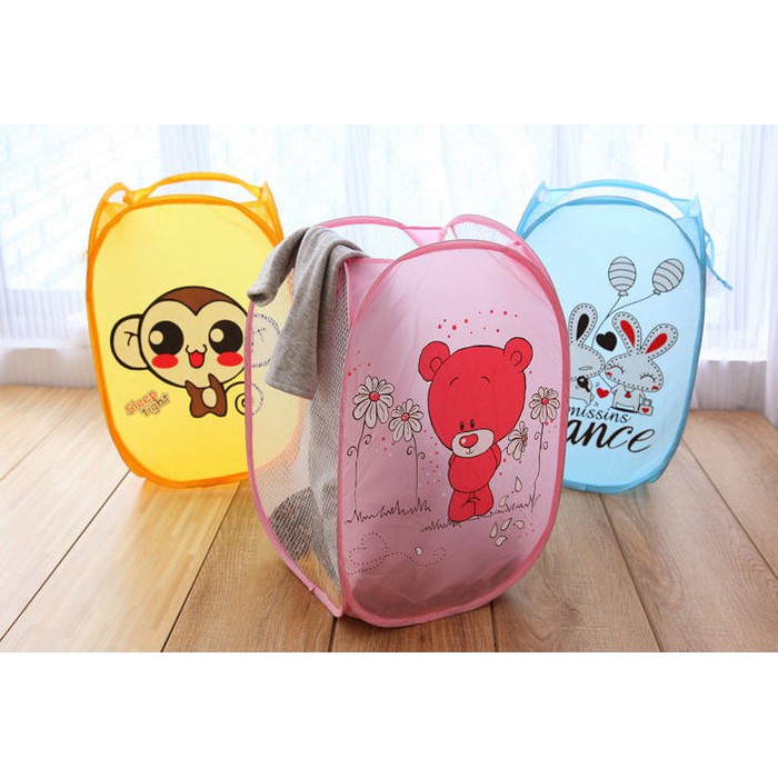 Jual KEDAI WASTIMAH Keranjang Baju Pakaian Kotor Lipat Laundry Bag