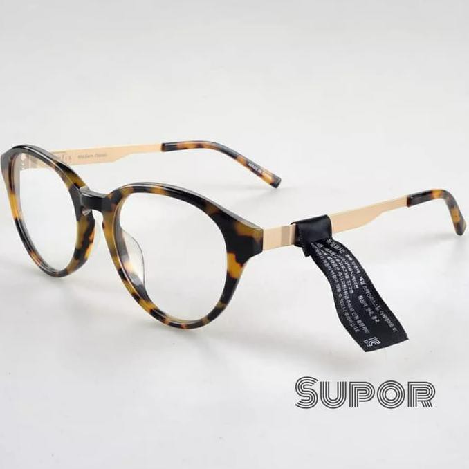 Pengiriman Cepat Frame kacamata bulat Acetate FF81 + Lensa Leinz Progresif Photochromic CUCI GUDANG