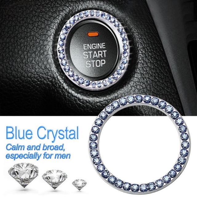 Car start switch diamond bling acc mobil ring power ring Ring Power Start Mobil Blinkblink Warna Variatif