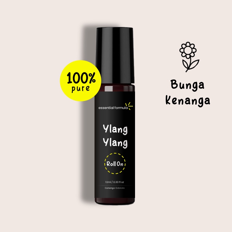 10ml Organic Ylang-Ylang Essential Oil Roll On Bunga Kenanga Murni 100%