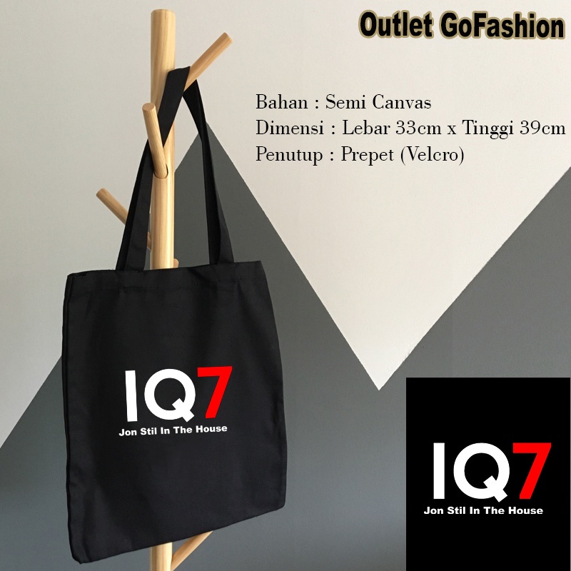 Tas Totebag IQ7 Jon Stil In The House Chanel Youtube Youtuber Content Creator Spoiler Bahan Canvas D