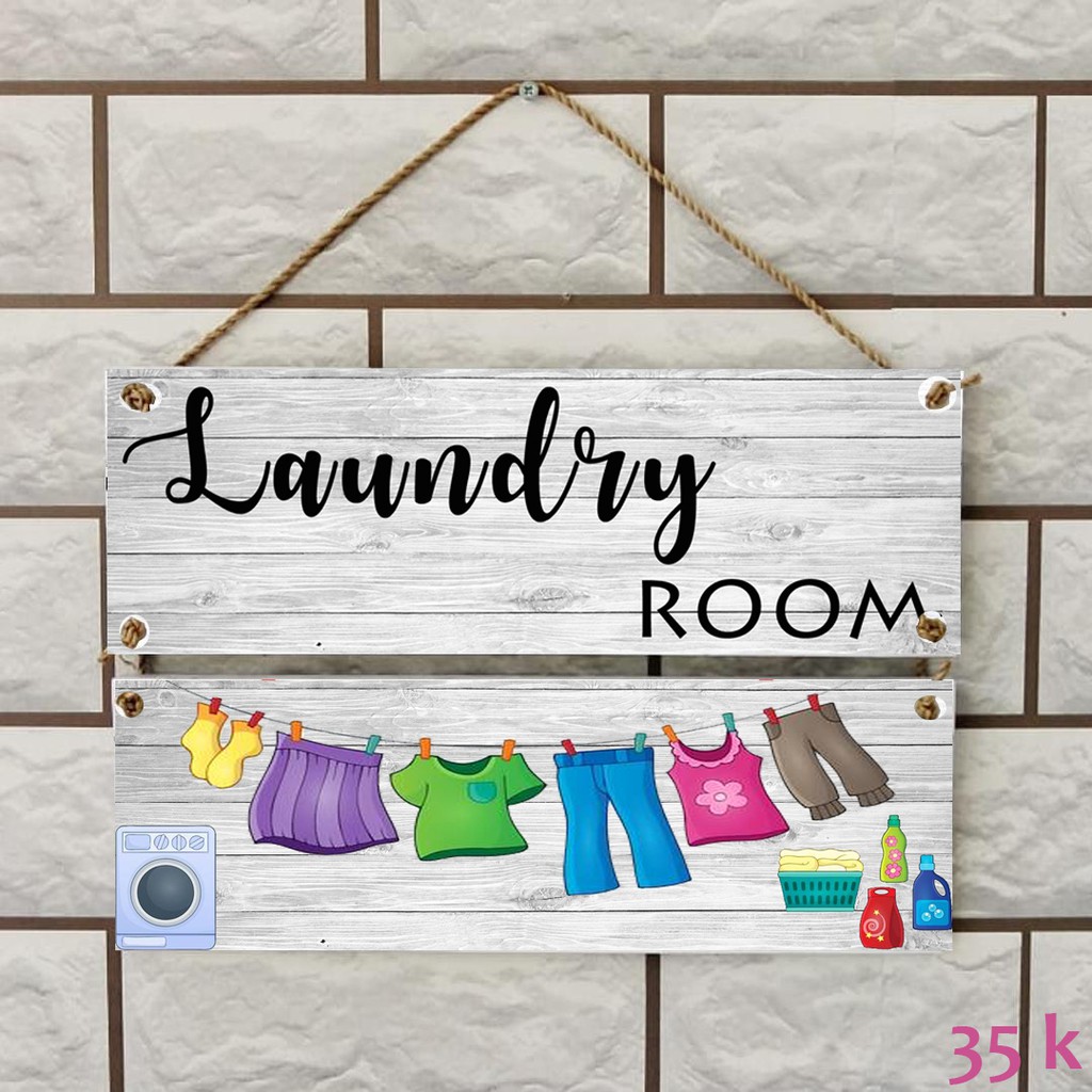 Hiasan Dinding Gantung  TALI RAMI /MDF 6mm  BISA CUSTOM SESUKA HATI Uk. 30x10cm(1 set ISI 2 papan)