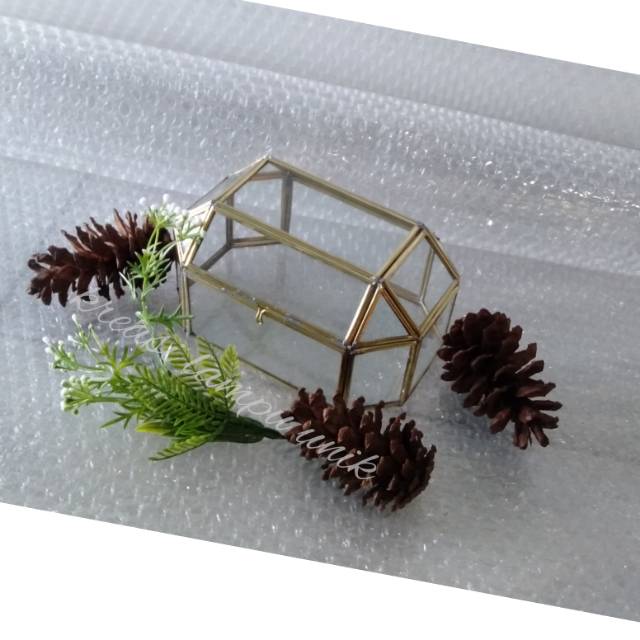 KOTAK PERHIASAN/ RING BOX/KOTAK CINCIN/KOTAK SESERAHAN/ TERRARIUM BOX KLU10