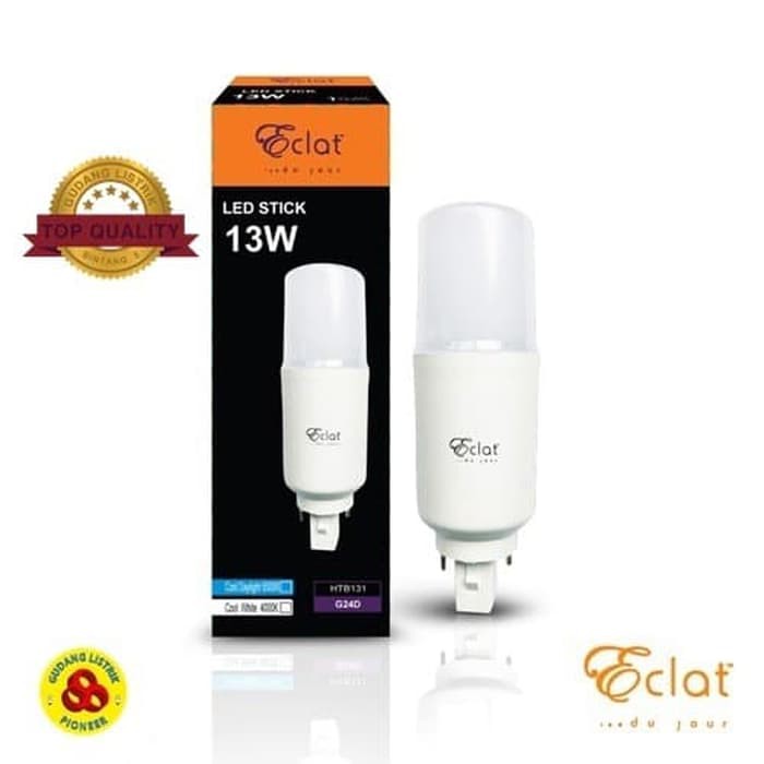 Eclat Lampu LED Stick 13W Pengganti PL-C Gading 13 Watt 4000K Fit PLC