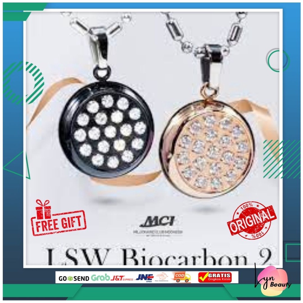 KALUNG BIOCARBON SILVER ORIGINAL/KALUNG KESEHATAN/LSW/ROSE/BLACK PENDANT MCI