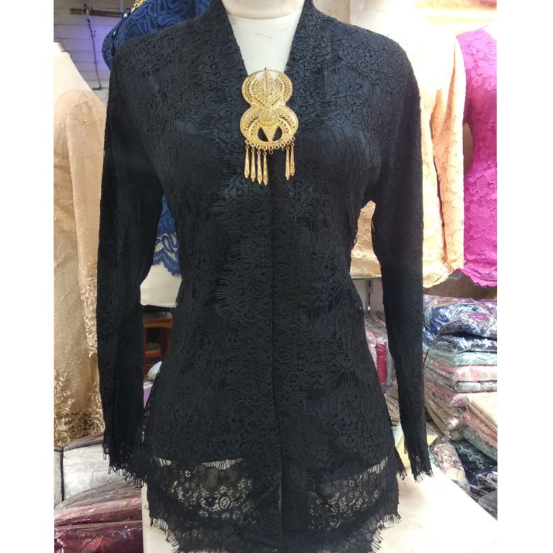 kebaya luna_kebaya_kebaya brukat_kebaya wisuda_kebaya encim_kebaya encim modern_kebaya kartini-HITAM