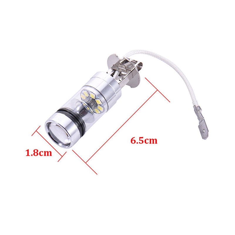 (LUCKID) Lampu Kabut Depan Mobil LED H3 100W 12 / 24V