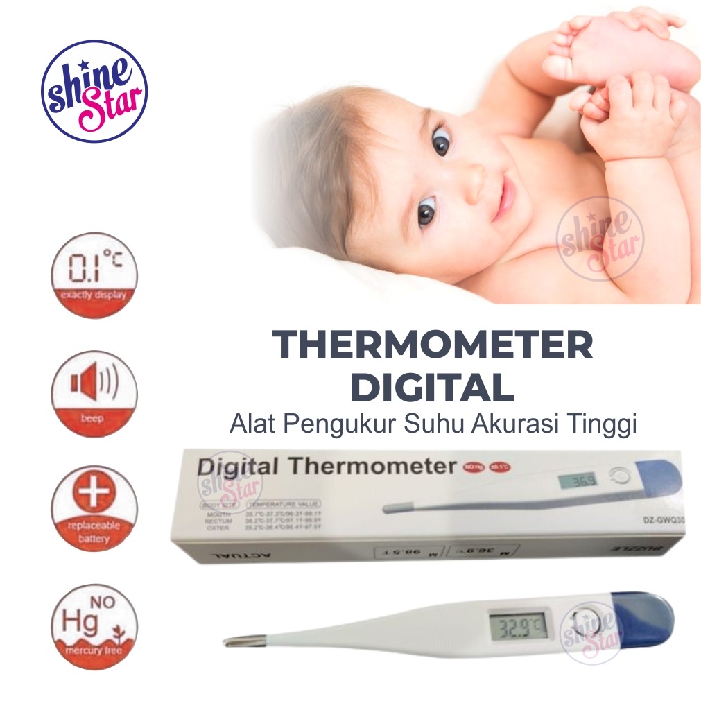 Bisa COD - Termometer Digital /Thermometer -  Akurat Pengukur Suhu Tubuh Orang Dewasa Anak dan Bayi