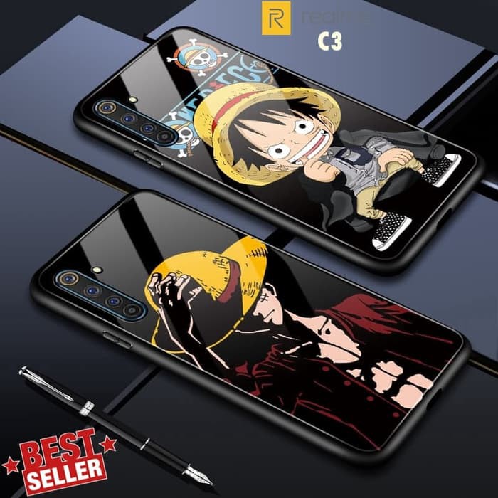 Case Realme C3 One Piece Luffy Gambar Fuze Hard Gloosy - LUFFY CHIBI