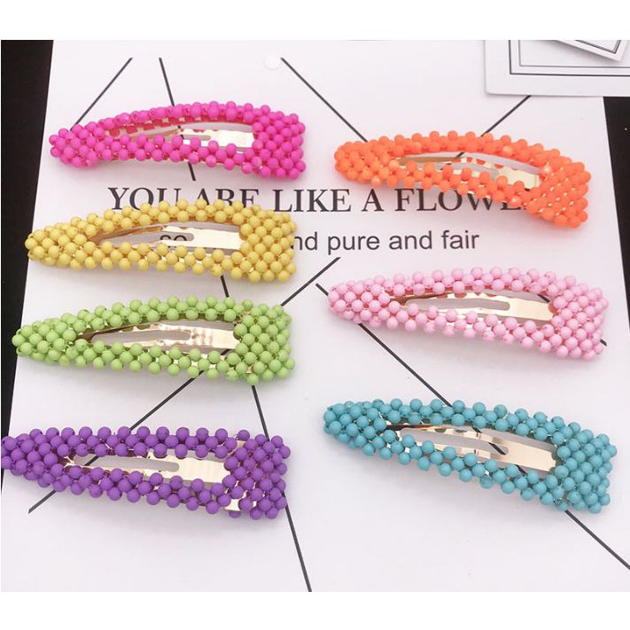 TJM VZ113 Fasion Jepit Rambut Hairclip Warna-Warni Model Dengan Mutiara Gaya Korea Untuk Wanita
