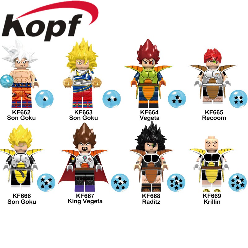 Mainan Lego Single sale Dragon Ball Z Son Goku Vegeta Recoom Raditz Model  Building Blocks Action