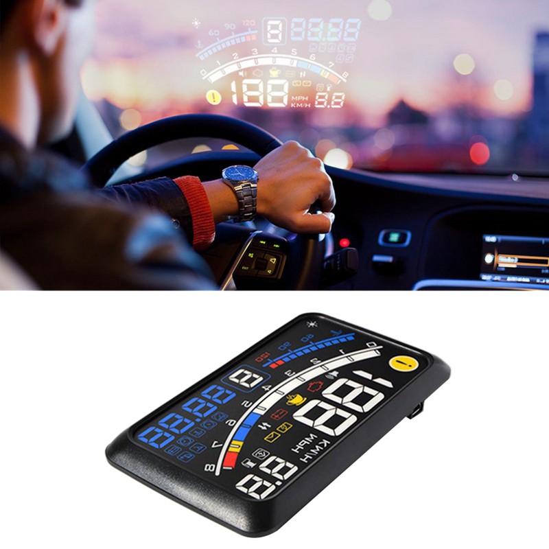 Hud Sistem Alarm Hud Mobil Obdii Port Head Up Display Hu5855