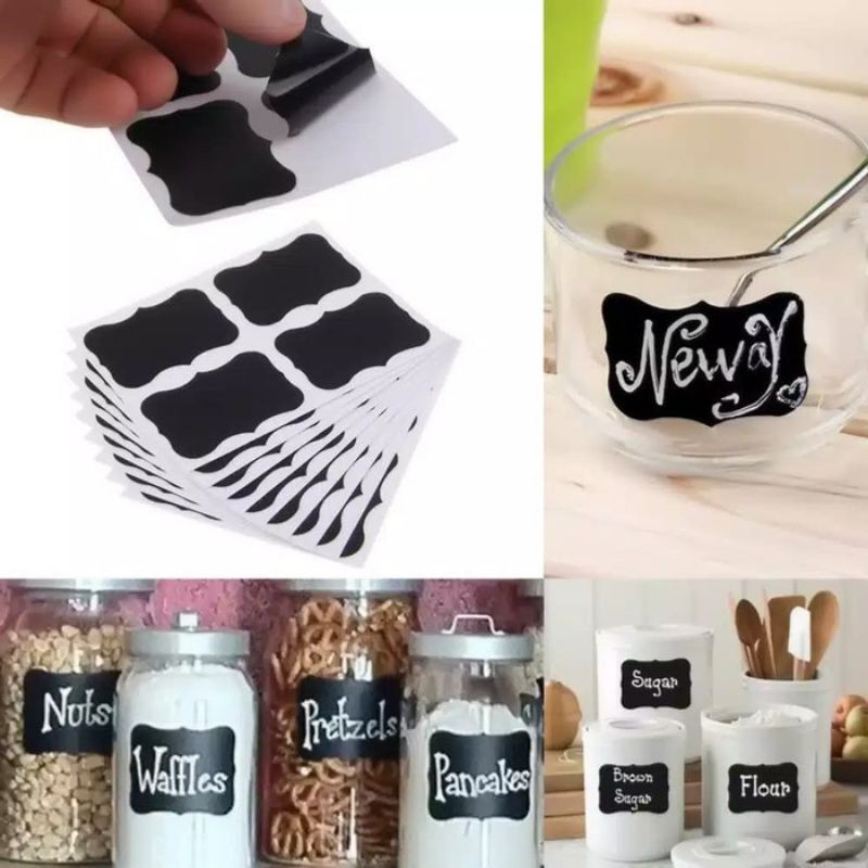 

20 Pcs Stiker Label untuk Botol / Toples Bumbu - Kitchen Jar Organizer Sticker