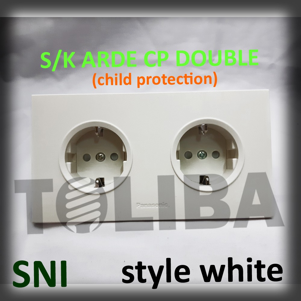 stopkontak plus stop kontak double s/k arde cp minimalis style white ib panasonic sni