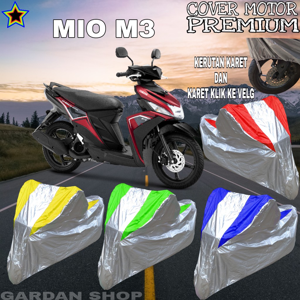 Sarung Motor MIO M3 Silver KOMBINASI Body Cover Mio PREMIUM