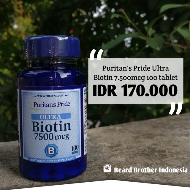 Biotin puritan 7500 mcg isi 100