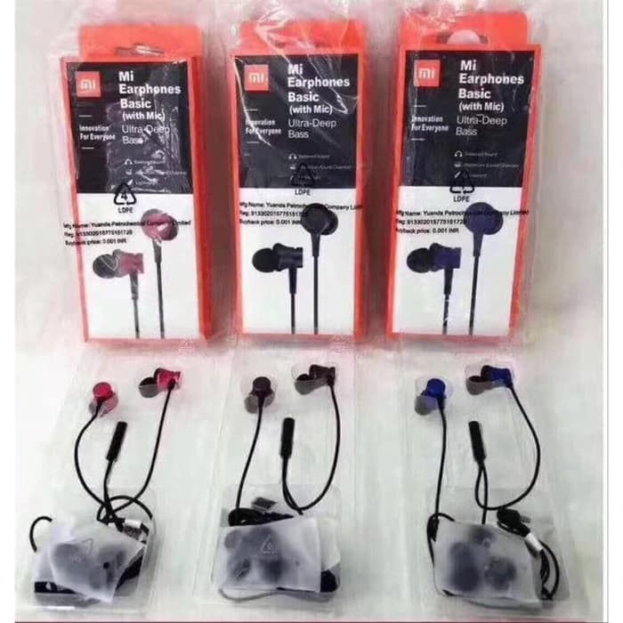 Headset Xiaomi Mi6 Handsfree Handsfre Handset Hf Earphone Henset