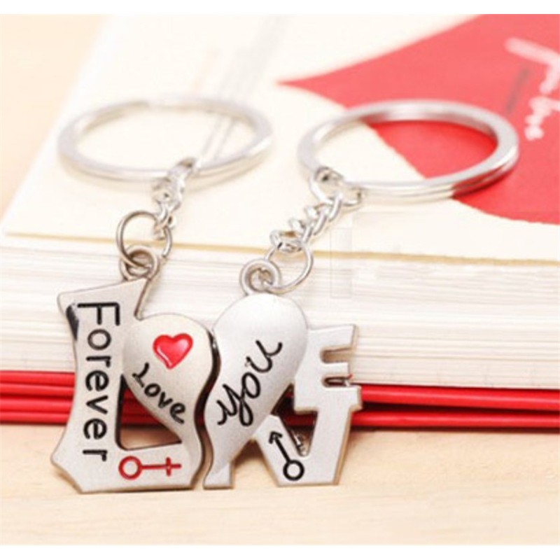 1 Pasang Gantungan Kunci Dengan Liontin Dome Gambar I Love You Kualitas Tinggi Untuk Hadiah Shopee Indonesia