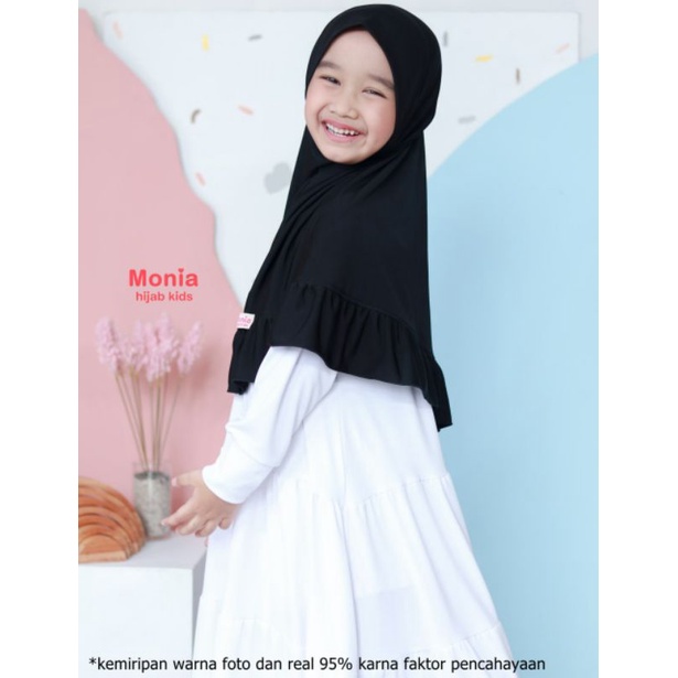 Candy Hijab Monia Black size MLXL | Hijab Terlaris