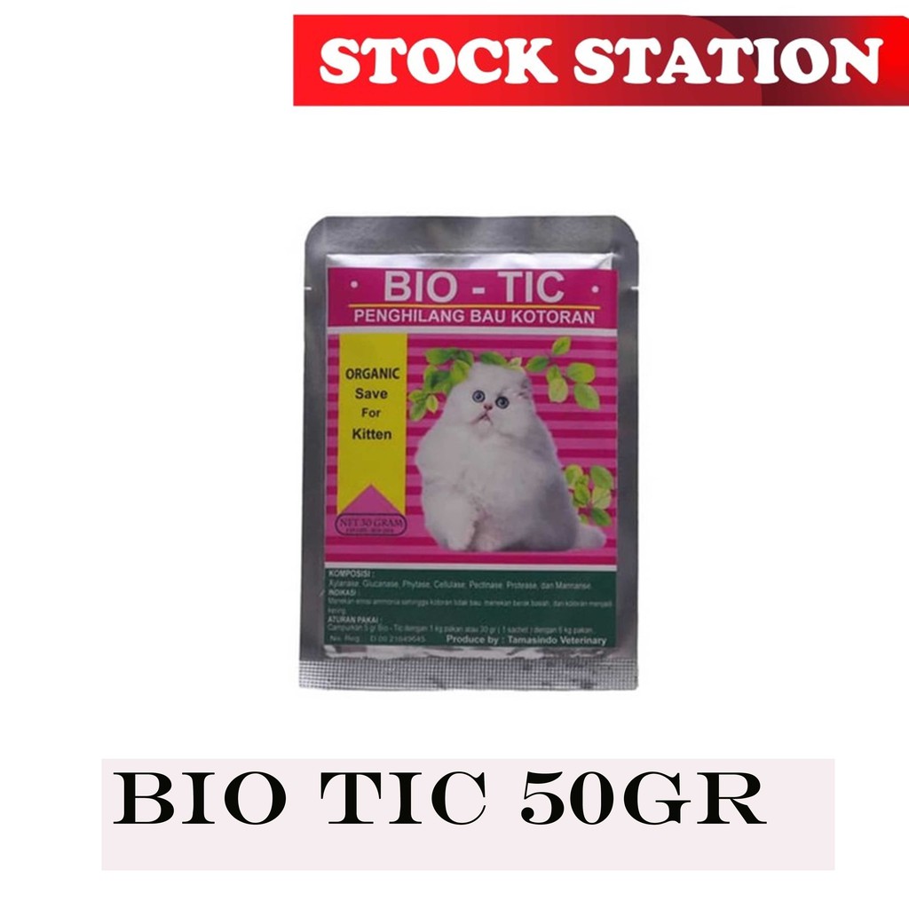 Bio-Tic Kucing / Cat 50 gram- Penghilang Bau Kotoran Kucing