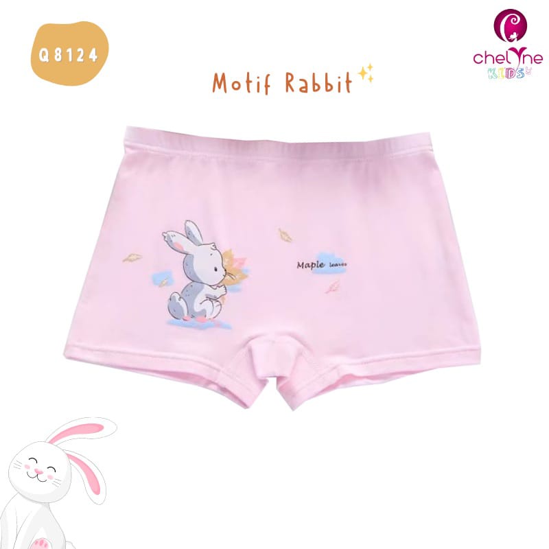 CD Boxer Chelyne Kids Anak Perempuan Q8138 / Q8124 / Q8125 Bahan Kaos Katun Spandex