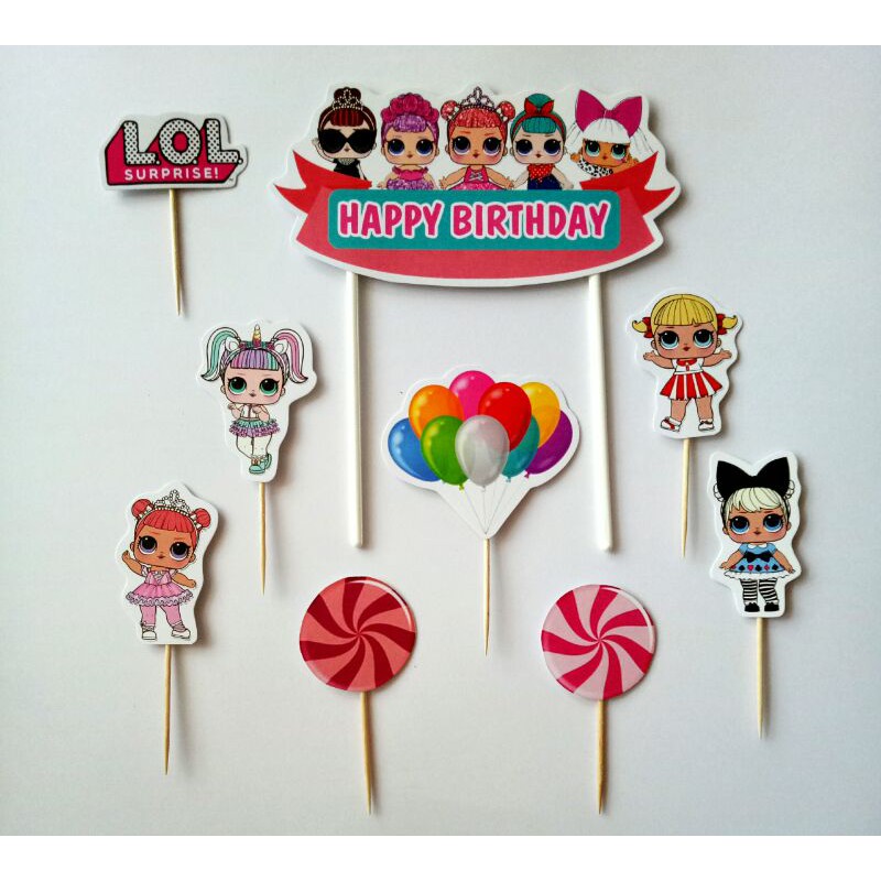 Jual topper toper hiasan dekorasi kue cake nasi tumpeng happy birthday