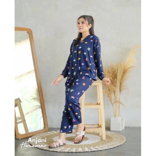 PIYAMA RAYON PANJANG | PIYAMA RAYON | PIYAMA WANITA |