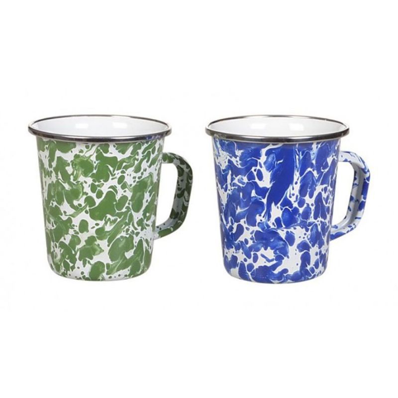 Mug / Gelas / Latte Blirik Bahan Enamel Tebal Diameter 10cm Kedaung Asli 100%