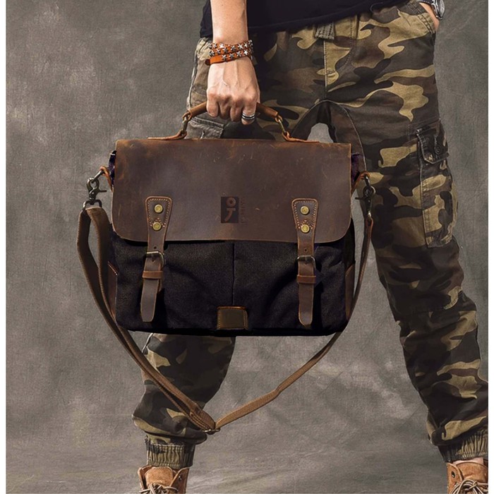 Tas Kerja/Tas kantor pria+ t4 laptop (KULIT ASLI PREMIUM) -BIRMINGHAM- - coklat