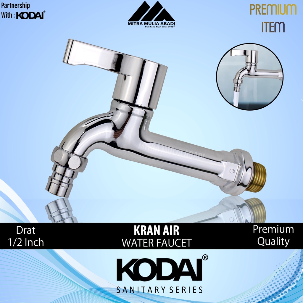 Kran Air Tembok Model Engkol Drat 1/2 Inch | Kran Kamar Mandi | KTS-03