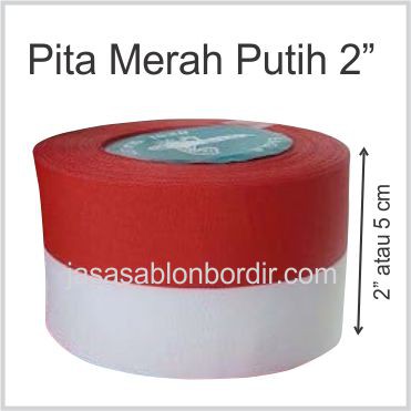 Pita Merah Putih 2 inch atau 5cm Roll