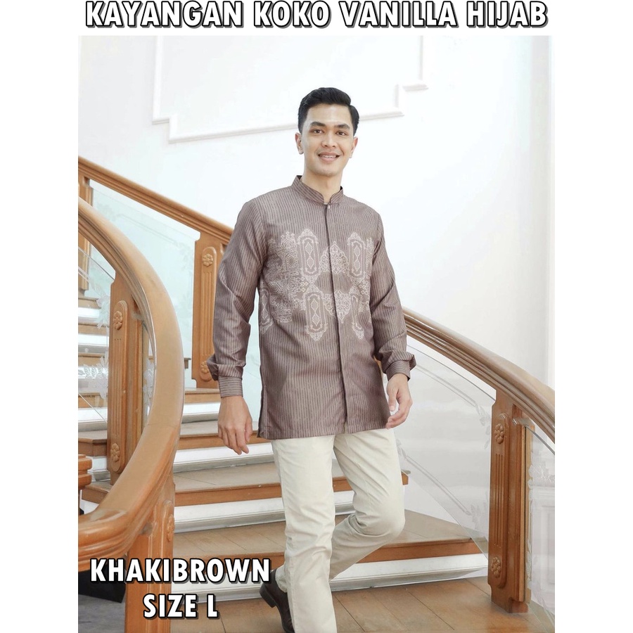 KAYANGAN KOKO BY VANILLA HIJAB KHAKIBROWN SIZE L