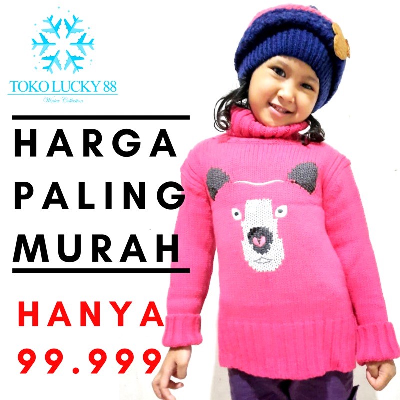 IMPORT MOLLAD Turtleneck Kids Rajut Wool Turtleneck Anak Winter Musim Dingin