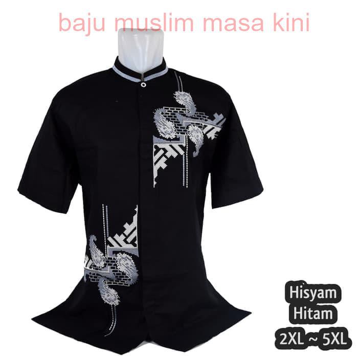 Baju Koko Jumbo Hisyam Hitam