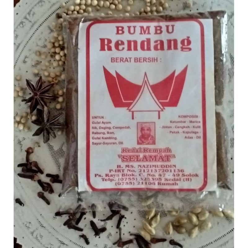 

Bumbu rendang 250g/bumbu halus rendang padang 250g