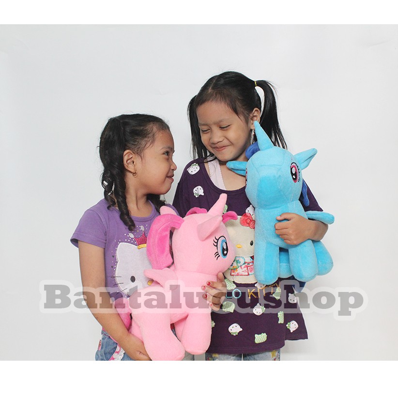 Boneka Kuda Pony Unicorn Mainan My Little Pony Lucu Size L Bahan Halus Termurah