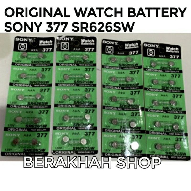 Original Baterai Jam Tangan Sony 377 SR626SW ( Satuan ) Battery Jam Tangan Anak Wanita Pria / Batera