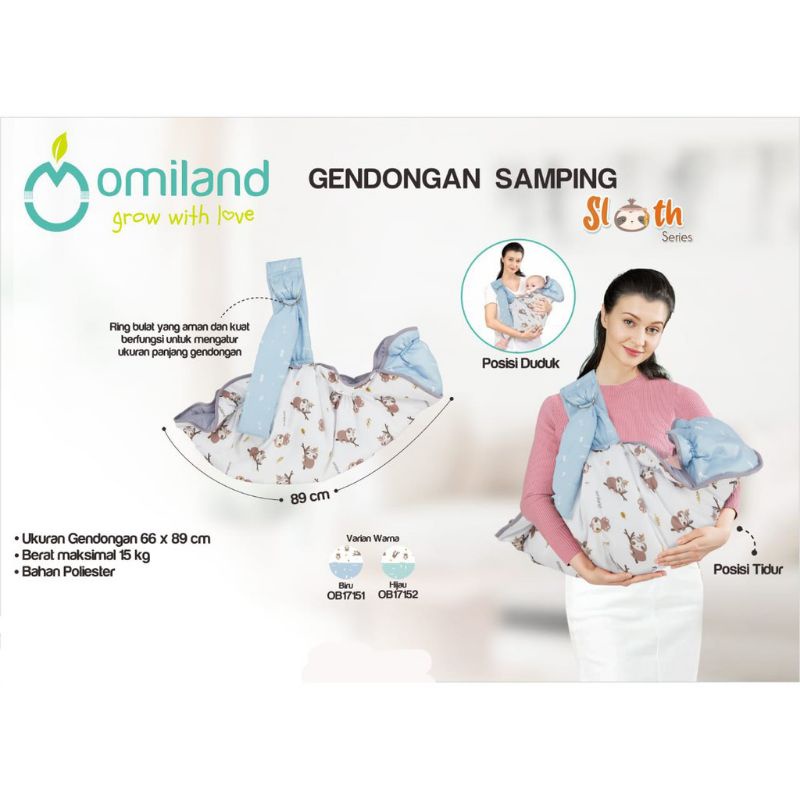 Omiland Gendongan Samping Bayi Sloth Series 3 in 1 - OB17151-2