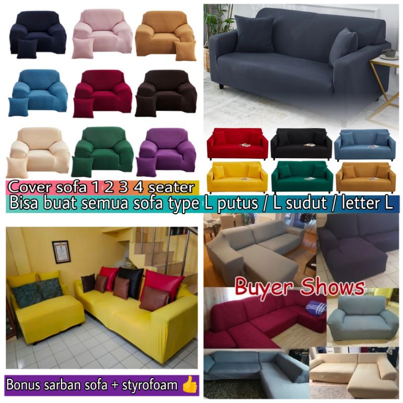 Sarung Sofa 1/2/3/4 Seater / Sarung sofa tangan / cover sofa elastis import