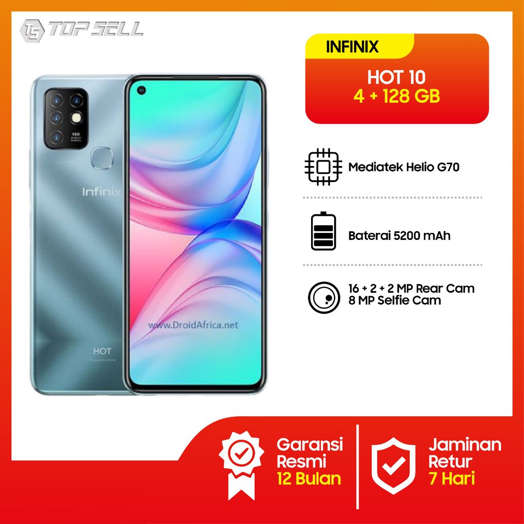 Handphone Infinix Hot 10 4/64GB Original Garansi 12 Bulan