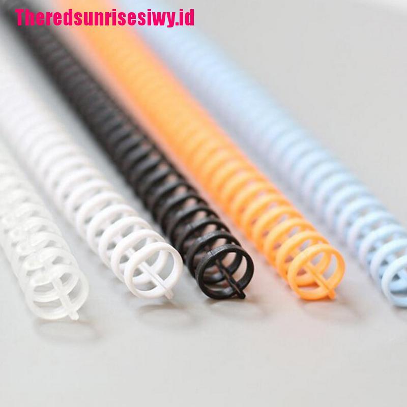 【Theredsunrisesiwy.id】5pcs 30 Hole Loose-leaf Plastic Binding Ring Spring Spiral Rings Office Supplies