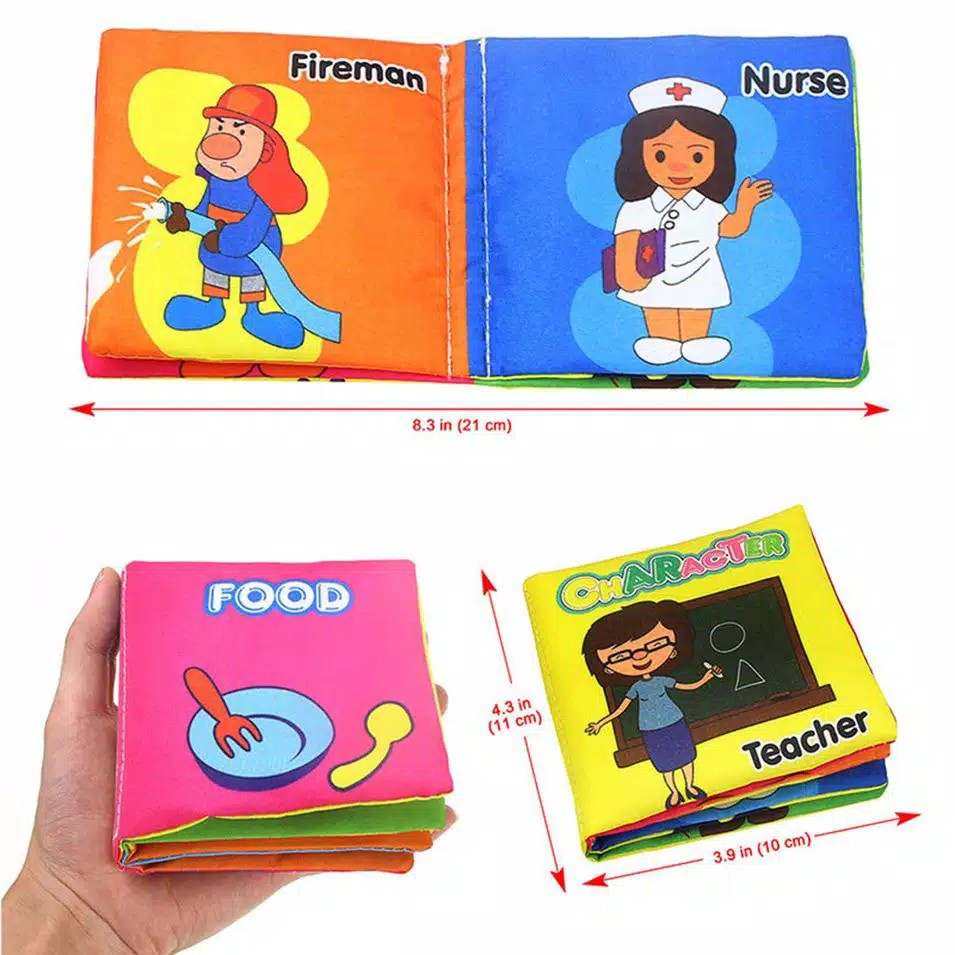 Mainan Edukasi Anak Bayi Buku Kain Warna dan Gambar ( Baby Clothes Picture Book Toys )