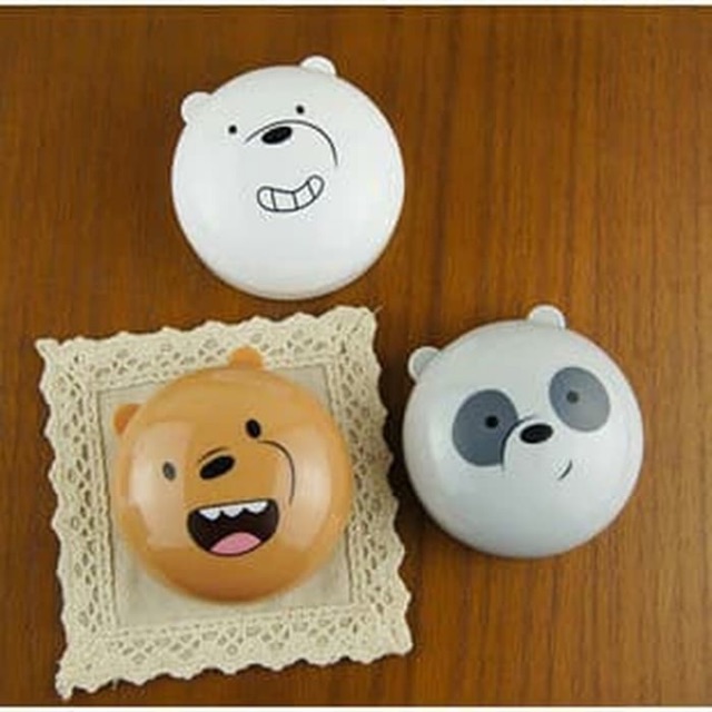 Capit travel kit case softlens we bare bears line karakter alat cuci softlens