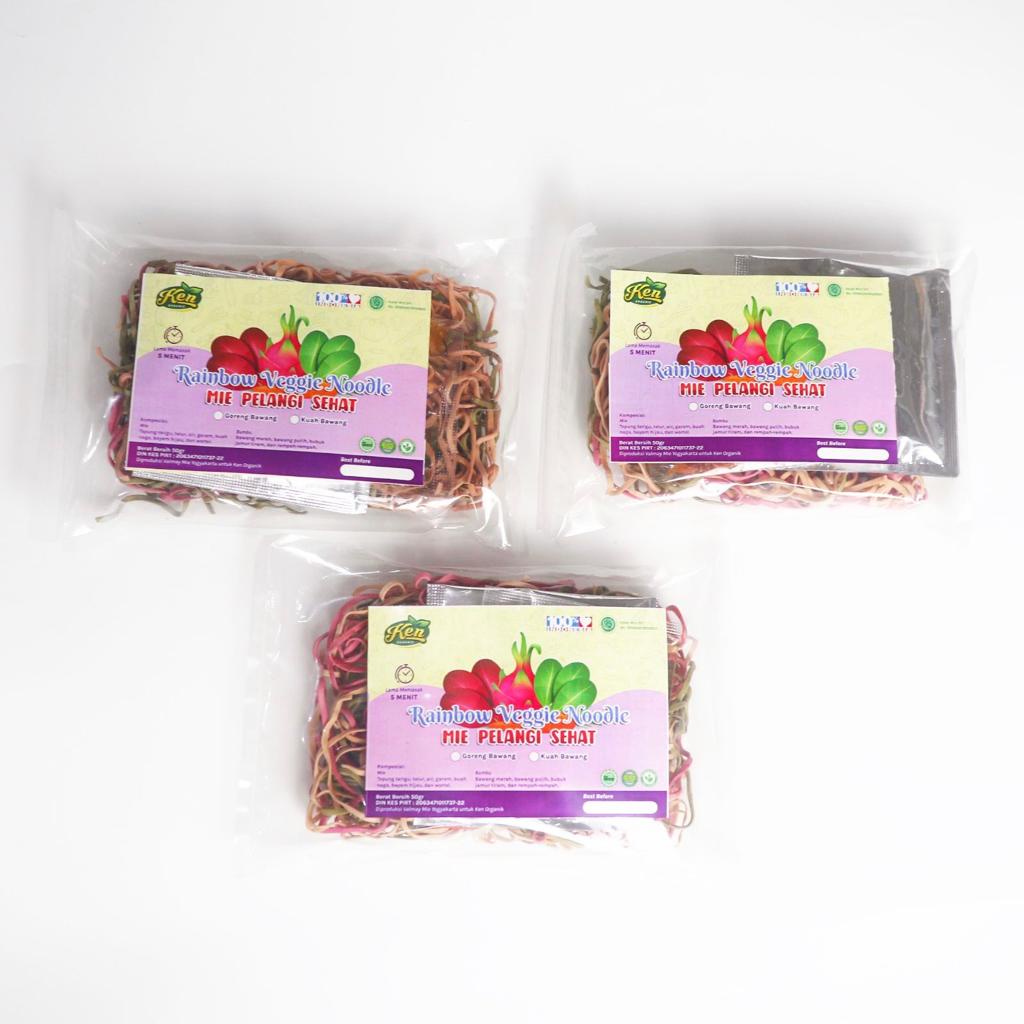 

Rainbow Veggie Noodle Mie Pelangi Sehat NO MSG Goreng Bawang/Kuah Bawang