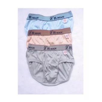 3Pcs Celana Dalam Pria Dewasa Zb Man CD ZBman Sempak Jumbo Karet Boxer Lusinan Grosir