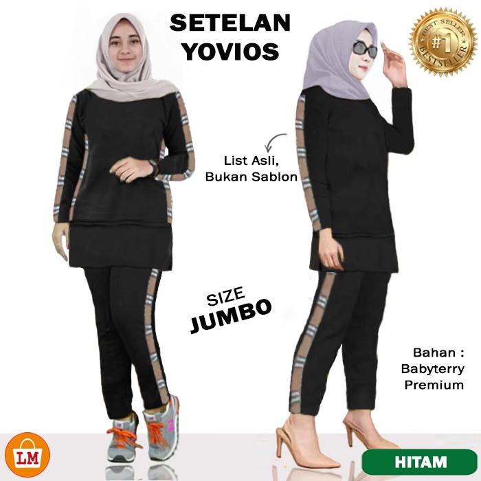 TERMURAH TERLARIS Setelan Pakaian Olahraga Senam Training Wanita SET LMS 16855 16859 16863 YOVIOS