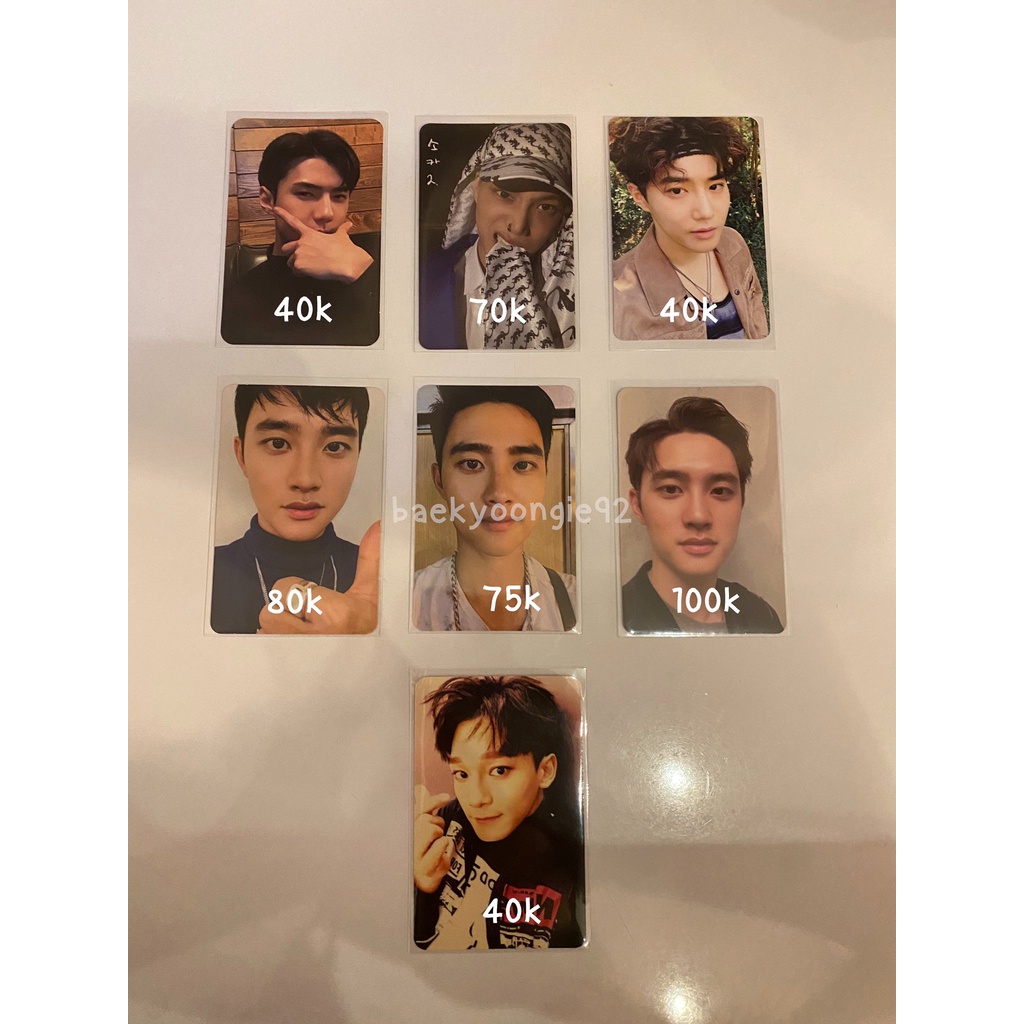 pc/photocard exo sehun kai suho kyungsoo chen (tempo, welkit, dftf, sfy, self portrait)