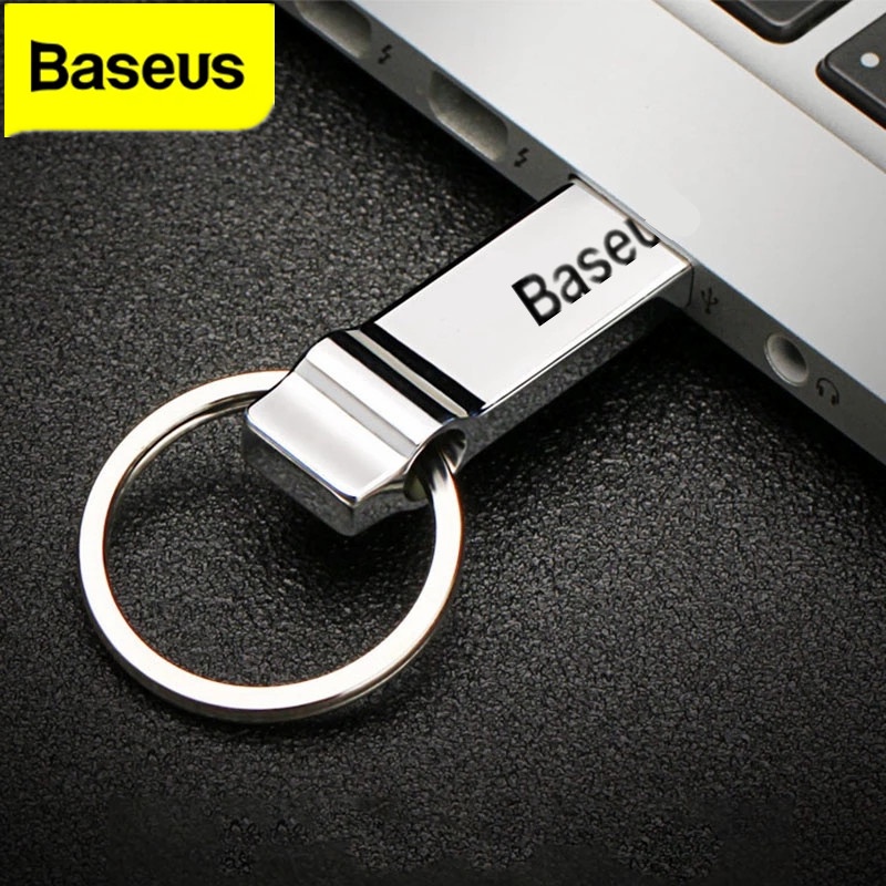 Baseus Flashdisk USB 2TB Bahan Metal Dengan Gantungan Kunci