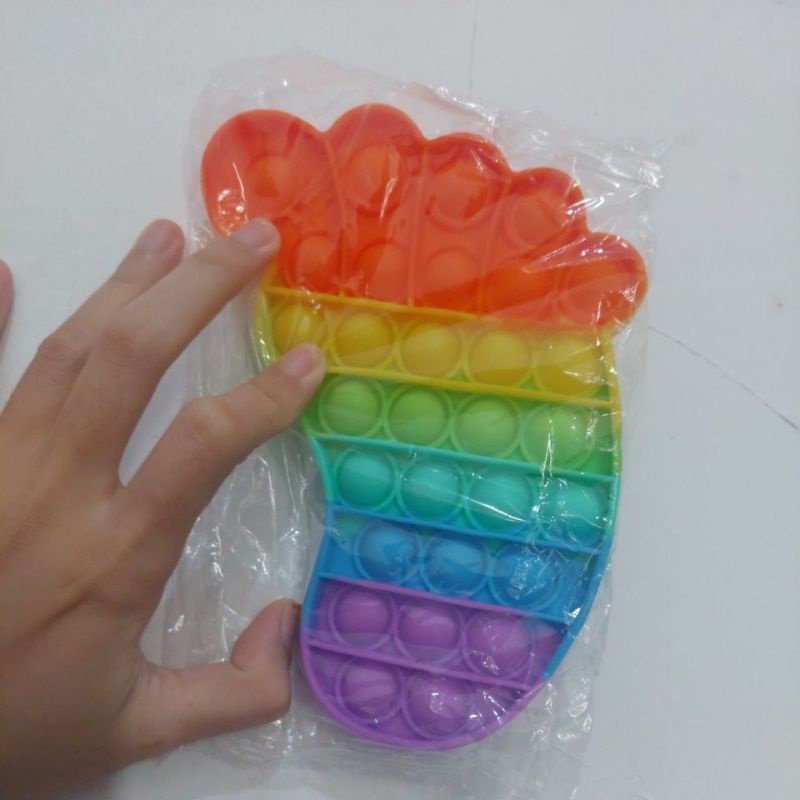 《READY STOCK 50+ JENIS》 Mainan Anak Pop it Fidget Unicorn Rainbow Versi 1-Kaki High Quality